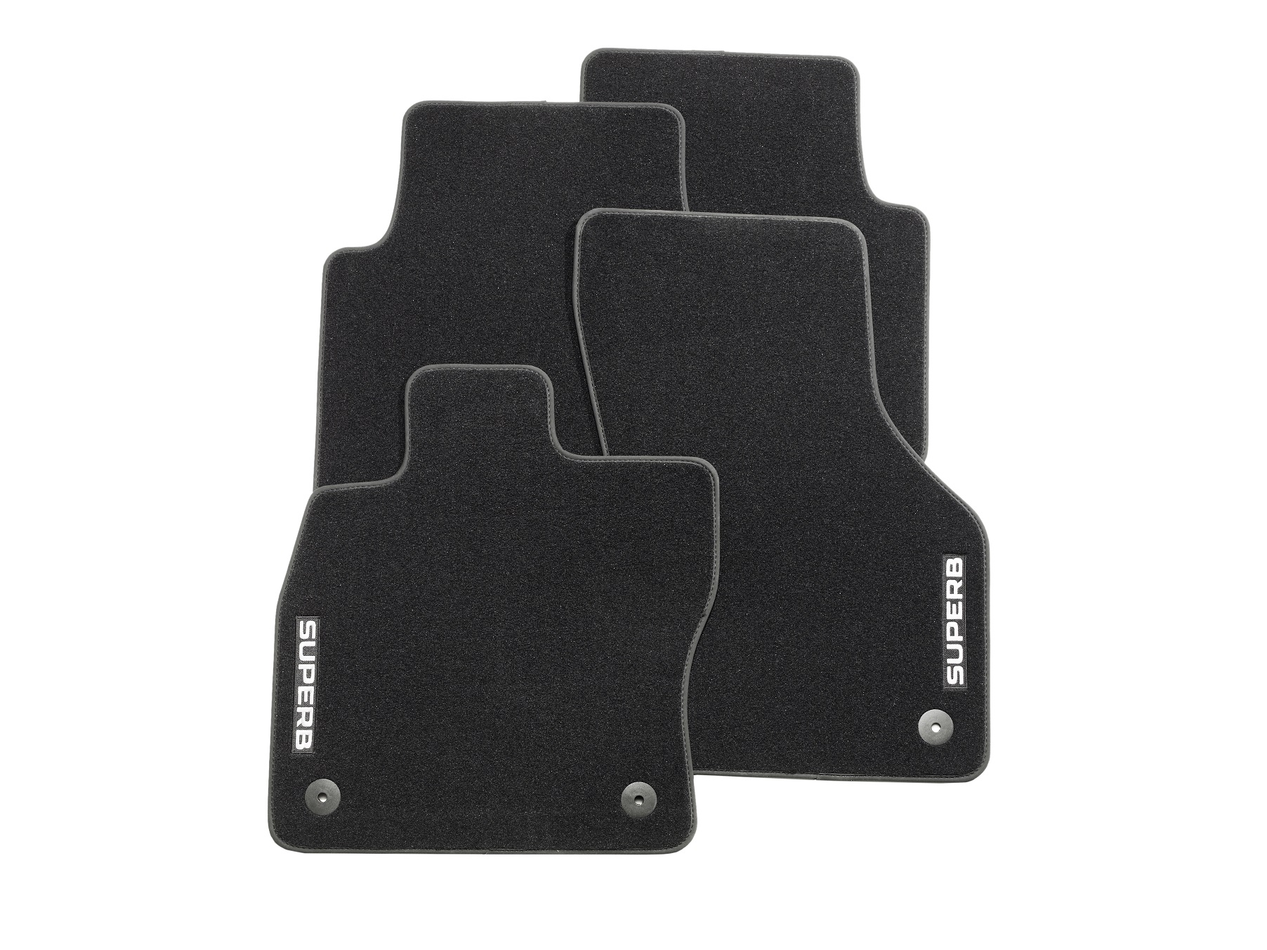1 Satz Fussmatten (Textil) Standard, schwarz