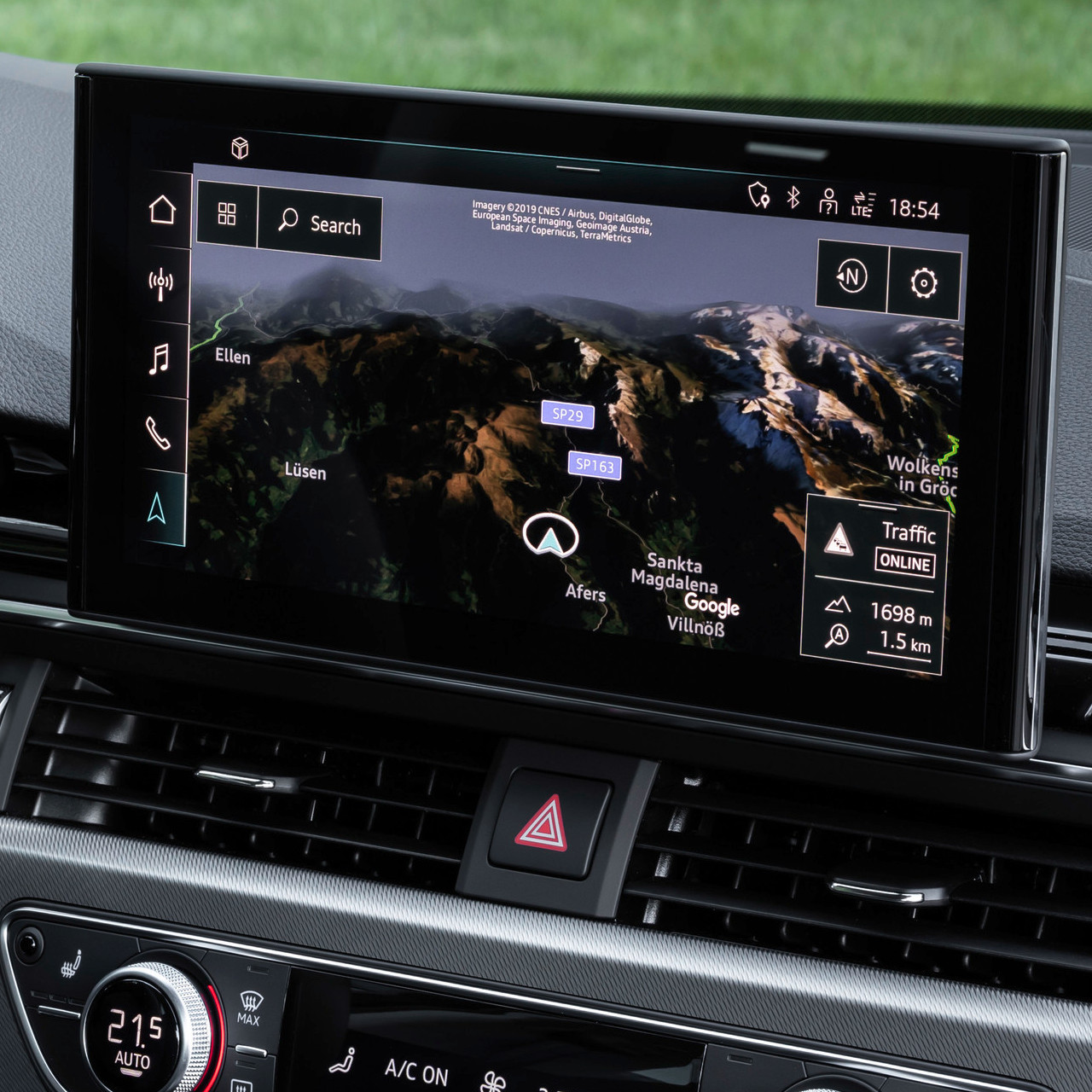 Map im Navigationssystem der A4 Limousine