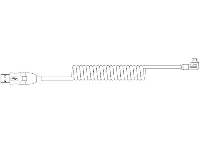 USB-Adapterleitung für mobile Endgeräte mit Micro-USB-Buchse, gewinkelt