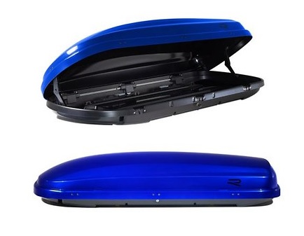 Dachbox Comfort 340 Liter, Lapiz Blue metallic/Schwarz hochglanz
