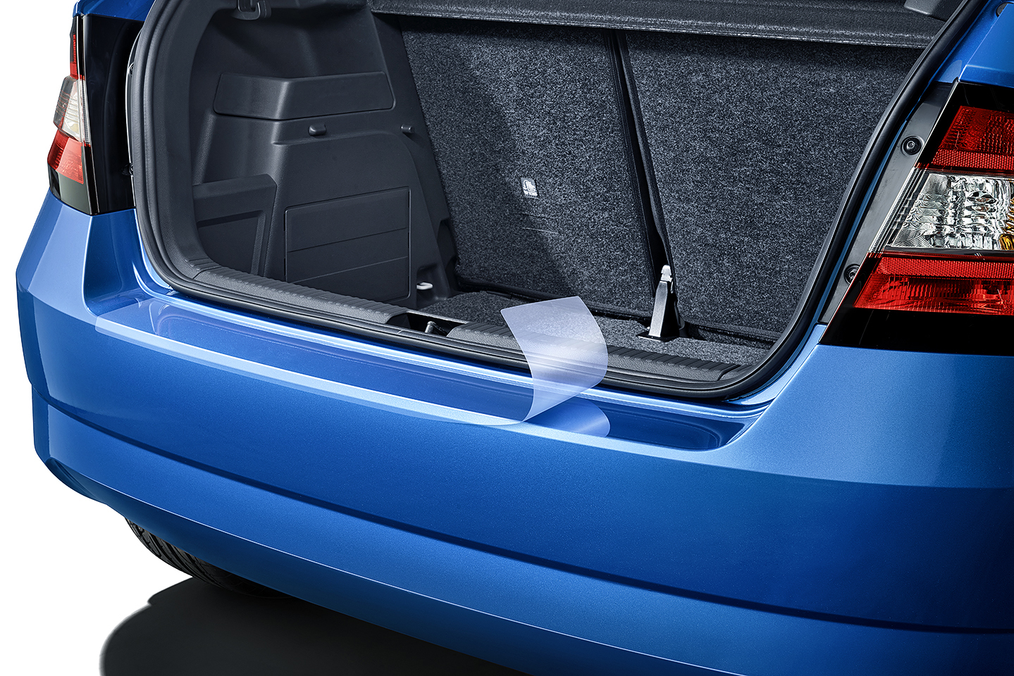 Schutzfolie für die Heckstoßstange für Fabia III Limousine Facelift.