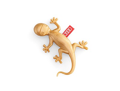 Duftgecko in Goldoptik, aromatisch-zimtig