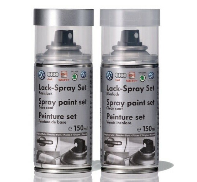 Lackspray Set, R7L, silver leaf-metalilic